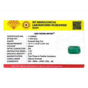มรกตธรรมชาติจากแซมเบีย 6.89 กะรัต พลอยหลวมทรงเหลี่ยมสำหรับเครื่องประดับชั้นดี - Product Image 4