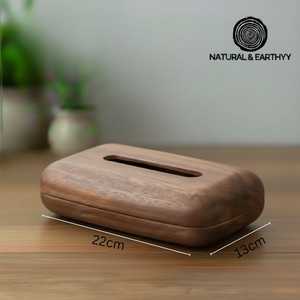 Boîte à mouchoirs artisanale en bois d'acacia vintage, écologique, durable, portable, multi-usage, pour la décoration de la maison et du bureau - Product Image 2