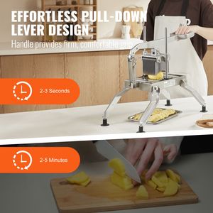 "Commercial Stainless Steel Tomato Slicer 1/4 & 1/2 Inch Aluminum Alloy Manual <b>Vegetable</b> <b>Cutter</b>" - Product Image 3