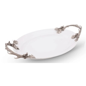 Kitchen Catering Breakfast Restaurant Cafe Home Metal Dinnerware <b>Table</b> Decoration Handmade Enamel Finished Serving Tray - Product Image 5