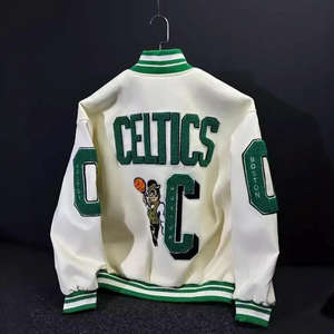 Chaqueta de Béisbol Varsity Vintage Personalizable con Diseño de Lana, Parches de Graffiti y Pedrería, Bordado Frontal, Color Personalizable, Tendencia 2026 - Product Image 5