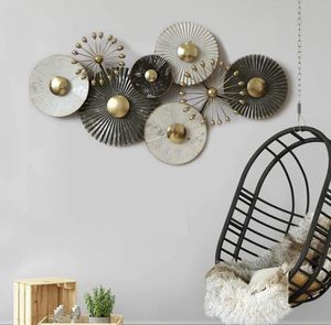 Metal <b>Wall</b> <b>Art</b> Set Abstract <b>Geometric</b> Circle Design Modern Contemporary Handmade Customizable Frame <b>Wall</b> Hanging Home Decor - Product Image 1