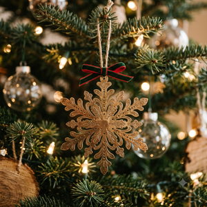 Custom Brass Round Cutout Pine Branch Christmas Ornament Hammered Metal Berry Frame Medallion <b>Red</b> <b>Velvet</b> <b>Ribbon</b> Wholesale - Product Image 3
