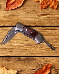 A&M Handmade Stainless Steel <b>Mini</b> Folding Pocket Knife with Wood Handle and <b>Keyring</b> Survival Wholesale EDC ODM Hunting Knives - Product Image 4
