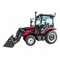Tracteur agricole à roues 4x4 Vanguard 80HP avec cabine climatisée, forte pression hydraulique, capacité de levage élevée pour les projets d'agriculture moderne