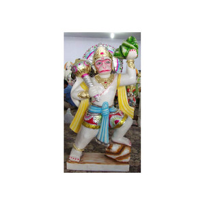 Nouveau prix le plus bas et vitrine décoration de fonctions Thanksgiving fait à la main en marbre blanc poli Hanuman Ji Statue avec cadre - Product Image 2