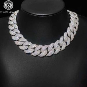 Charm_Jewells Moissanite <b>Statement</b> <b>Necklace</b> Brilliant Cut Link Chain 14K Gold Plated 925 Silver Unisex Luxury Hip Hop IGI - Product Image 1