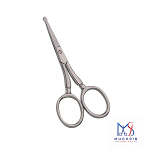 Ciseaux pour manucure et pédicure, ciseaux pour oreilles et nez, taille 9 cm, forme droite, acier inoxydable - Product Image 1