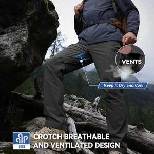 Fabrication de pantalons de randonnée sur mesure en matériau résistant aux intempéries avec construction extensible pour un confort maximal lors de la randonnée en montagne - Product Image 5