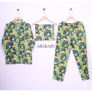 Conjunto de Pijama con Estampado Floral de Alta Calidad para Mujer, Vestido de Noche de Algodón Suave, Traje de Noche para Damas de Honor, Conjunto de Pijama de Algodón para Fiesta - Product Image 6