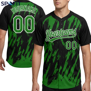 เสื้อเบสบอลทีมแบบกำหนดเอง พิมพ์ลายดิจิทัล โพลีเอสเตอร์ แห้งเร็ว ทรงพอดีตัว คอเฮนลีย์ พร้อมชื่อและหมายเลข - Product Image 6