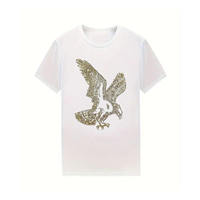 T-shirt Homme en Coton 100% Écologique avec Strass, Dernier Style, Anti-Plis, Durable, Entièrement Personnalisable, Prix de Gros, Meilleures Ventes