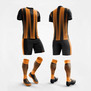 Uniforme de football de sublimation vierge vêtements de sport uniformes respirants uniforme de football en polyester de couleur contrastée - Product Image 5