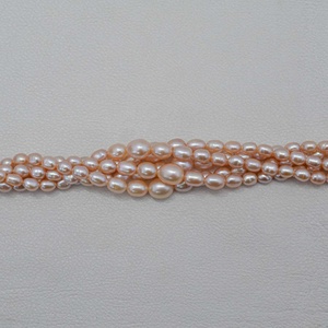 Cuentas Sueltas de Perlas de Agua Dulce de Color Rosa Natural de 4 mm, 6 mm, 8 mm, 10 mm, Cuentas de Arroz de Fantasía, Joyería Artesanal con Cuentas Personalizadas - Product Image 3