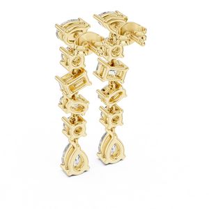 Pendientes de Moissanita con Múltiples Formas, Oro Amarillo de 18K, Certificación IGI, Joyería Nupcial de Lujo para Regalo de Aniversario - Product Image 2