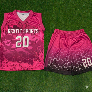 REXFIT SPORTS Conjunto de Camiseta y Pantalones Cortos Deportivos de Alta Calidad, Uniforme de Equipo Personalizado, Ropa de Entrenamiento Físico, Ligera y Transpirable - Product Image 3