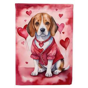 Drapeau multicolore Beagle My Valentine Garden Boîte aux lettres Bannière décorative de jardin pour patio Oeuvre d'art pour parterres de fleurs et pelouse - Product Image 1