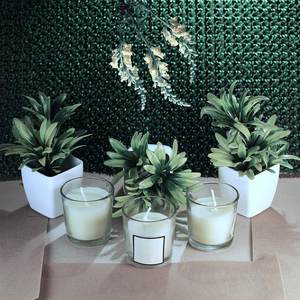 Lot de 6 bougies votives parfumées en verre en vrac |   Porte-bougie en verre transparent pour aromathérapie, décoration de mariage, spa et parfum d'intérieur - Product Image 2