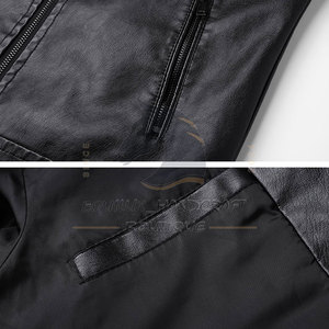 Chaqueta de Cuero para Hombre, Estilo Nuevo, Color Sólido, Calidad Premium, Cuello Alto, Logotipo Frontal, Resistente al Viento y Transpirable, Gran Venta de Invierno - Product Image 6