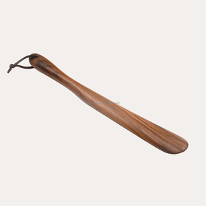 ฮอร์นรองเท้าไม้แบบเรียบง่ายงานทำมือพร้อมเม็ดไม้ธรรมชาติและขอบเรียบ - Product Image 2
