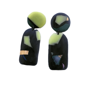 Boucles d'oreilles pendantes en bois et résine à rayures bohèmes, rayures noires et blanches, légères, prix d'usine de gros, au meilleur prix - Product Image 5