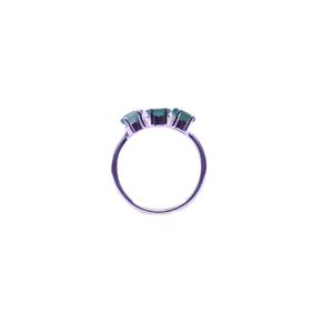 Wedding QWear 925 Sterling <b>Silver</b> <b>Emerald</b> Gemstone <b>Silver</b> Plated Jewelry Women Wear Classic <b>Ring</b> - Product Image 3