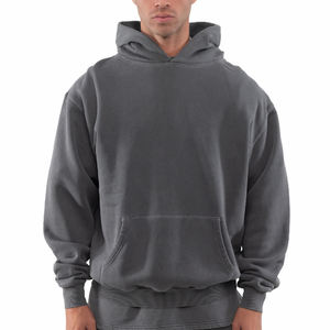 Sweat à capuche pour homme 100% Coton, grammage lourd, qualité luxe, style streetwear hiver, demi-zip, coupe oversize, personnalisable - Product Image 4