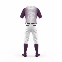 Maillot de baseball personnalisé OEM, uniforme d'équipe entièrement boutonné, maille respirante, nom, numéro et logo brodés, uniformes de baseball professionnels