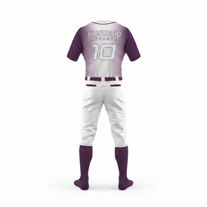 Maillot de baseball personnalisé OEM, uniforme d'équipe entièrement boutonné, maille respirante, nom, numéro et logo brodés, uniformes de baseball professionnels - Product Image 5