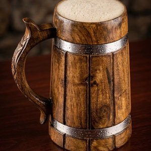 Jarra de cerveza artesanal de madera - Product Image 1