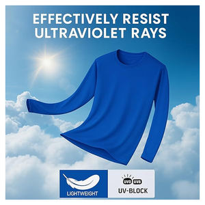 Camiseta Deportiva para Hombre con Protección Solar, 100% Algodón, Transpirable, Manga Larga, para Pesca, Ciclismo de Montaña, Protección UV - Product Image 3