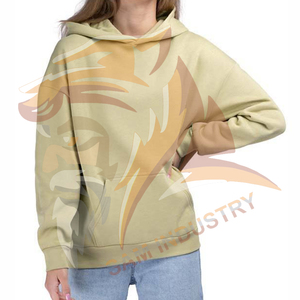 Hot Selling Knitted Casual Streetwear Hooded Solid Women's <b>Drop</b> Shoulder Hoodies Custom Women's Oversize 100% Cotton Hoodies - Product Image 3