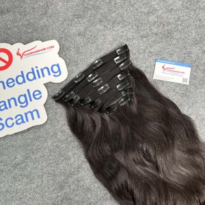 MEGA SOLDES Extensions de cheveux à clips, diverses couleurs, nombreuses textures, cheveux humains vietnamiens, extensions de cheveux humains, sans perte, sans nœuds - Product Image 5