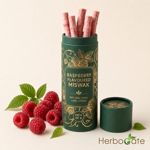Bâtonnet d'hygiène dentaire à base de plantes, écologique, aromatisé à la framboise, avec une saveur rafraîchissante de framboise pour des dents saines et propres - Product Image 1