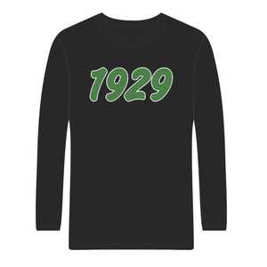 Iota Phi Lambda Sorority Black Long Sleeve Shirt Greek Letter Apparel Founding Year 1929 Womens Casual Crewneck <b>Top</b> - Product Image 1
