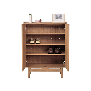 Zapatero de madera de teca de alta calidad con acabado de color natural en un estilo moderno para uso en interiores y exteriores. - Product Image 3