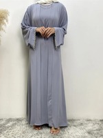 Abaya musulmane personnalisée grande taille, sans couture, légère, respirante, extensible dans quatre directions, séchage rapide, en polyester, pour l'hiver, manches longues