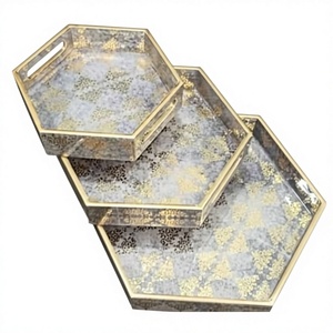 Luxury MDF Wooden Serving <b>Tray</b> Decorative Coffee Tea <b>Breakfast</b> <b>Tray</b> for Home Kitchen Dining Table Hotel Restaurant Modern style - Product Image 1