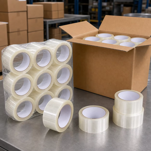 Transparent BOPP Single Sided Heat-Resistant Packing <b>Tape</b> 2 Inch 100 Yard Acrylic Hot Melt Waterproof Carton <b>Box</b> Sealing - Product Image 5