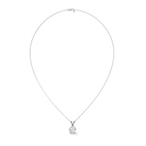 Collar con Colgante de Plata de Ley con Diamante Cultivado en Laboratorio como Centro de Atención, Joyería Fina Elegante para Regalos en Ocasiones Especiales - Product Image 4