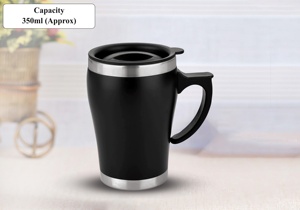 Gobelet isotherme en acier inoxydable de 400 ml, impression de logo personnalisée, double paroi, anti-fuite, maintien de la chaleur pendant 6 à 12 heures, pour le bureau, la voiture - Product Image 3