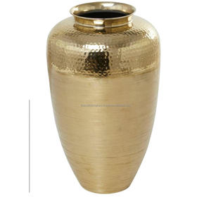 2024 dernier Vase à fleurs en laiton et rotin de Style bohème facile Portable nouveau Pot de fleur en métal exceptionnel pour décor de salon - Product Image 5