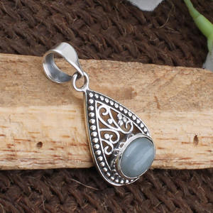 Natural Santa Maria Aquamarine Pendant 925 Sterling Silver AAA Gemstone <b>Necklace</b> March <b>Birthstone</b> Fine Jewelry for Women Gift - Product Image 3