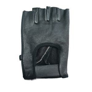 Gants de moto en cuir sans doigts Gants tactiques de sport avec demi-doigts durs - Product Image 5