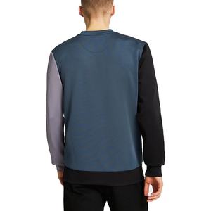 Sweat-shirt personnalisé à blocs de couleur géométriques, design patchwork, en polaire tricotée avec empiècements, col rond, pull vierge pour l'hiver - Product Image 6