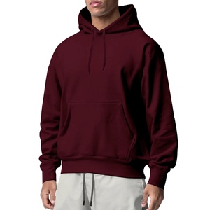 2024 Oversize Men's Pullovers Solid Color <b>Long</b> Sleeve Hooded <b>Sweatshirts</b> with Pockets Formal All-Match Fleece for Autumn Winter - Product Image 5