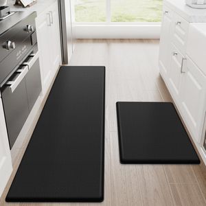 2pcs Kitchen Rugs Anti-Fatigue Cushioned Kitchen Mats Non-Slip Standing Desk Mat Waterproof Kitchen Flooring - Product Image 1