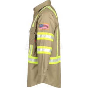 Chemises FR en coton ignifuge pour hommes, à manches longues, légères, grandes tailles, pour le soudage et la protection contre les flammes, vente en gros - Product Image 2