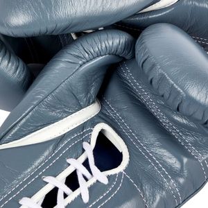 Guantes de Boxeo Winning para Entrenamiento, 14oz 16oz, Grises, Personalizables, con Cordones/Correas, Transpirables, de Cuero, Dedos Completos - Product Image 6