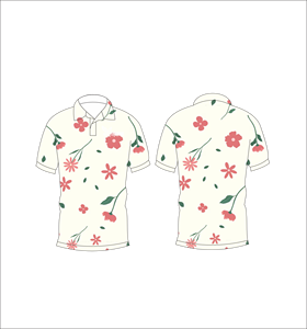 เสื้อโปโลลายดอกไม้แบบมินิมอล ระบายอากาศได้ดี น้ำหนักเบา เหมาะสำหรับทีมกอล์ฟ แขนสั้น พิมพ์ลายแบบซับลิเมชั่น เสื้อผ้าลำลองสำหรับออกกำลังกาย - Product Image 2